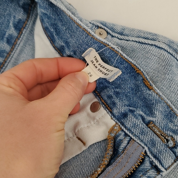 Madewell denim cutoff shorts high rise 26 - Picture 3 of 4